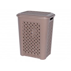 Корзина для белья прямоугольная 50л. 43,5*33,5*55см./серо-коричневый/Виола/Эльфпласт/1/8
