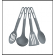 Набор кухонных принадлежностей из 4 предметов Simple (серый)/Полимербыт