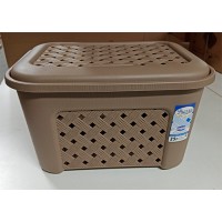 Корзина для белья 25л. 43,5*34*27см./серо-коричневый/Виола/Эльфпласт/1/10