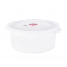 Емкость для микроволновой печи 3л. 26*10,8*10,9см./белый и красный/Эльфпласт/1/32