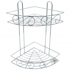 Полка в ванну угловая 2-х ярусная 22*33,5см/ 1/36