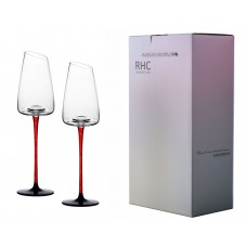 Набор бокалов для шампанского 2шт. 250мл. 4,2*7,5*26см./красная ножка/подарочная упаковка
