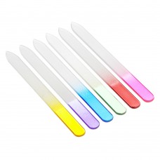 Пилка для ногтей 2-х сторонняя стеклянная, 14см, 6 цветов/ЮниLook/ГЦ
