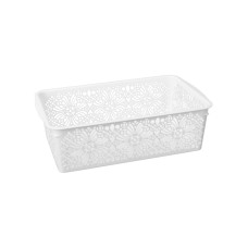 Корзинка универсальная 250х150х75 мм, 2л (белый)/Floral/Бытпласт/1/9