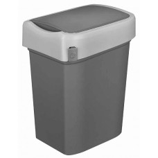 Контейнер для мусора 10л. 24,5*19,6*34,5см./серый/Smart Bin/Бытпласт/1/4