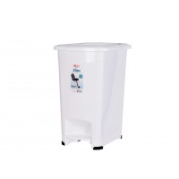 Контейнер для мусора с педалью 25л./белый/Slim/Эльфпласт/1/6