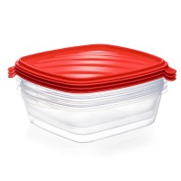 Набор контейнеров Лайт 0,9 л (3 шт) квадратный/Эльфпласт