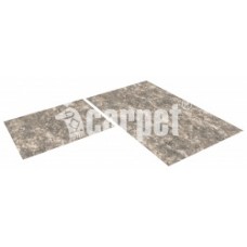 Набор ковриков вырезных icarpet PRINT антискольз.(139)Гранит60х100+60х50 коричнево-серый/SHAHINTEX