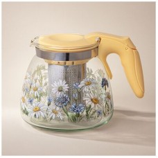 Заварочный чайник agness с фильтром васильки 900 мл./Арти-М/1/36
