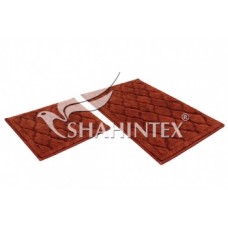 Набор хлопковых ковриков 50*80+50*40см./кирпичный 51/Bamboo Lux/SHAHINTEX/1/5