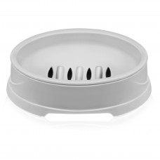 Мыльница открытая с поддоном 13,8*9,5*3,см./серый/Ориент/Эльфпласт/1/60