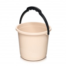 Ведро 18л. с крышкой 31,5*31,5*31см./бежевый 47/Волна/Эльфпласт/1/20