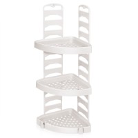 Полка угловая для ванной 20,5*20*60см./белый/Эльфпласт/1/12