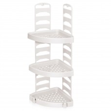 Полка угловая для ванной 20,5*20*60см./белый/Эльфпласт/1/12